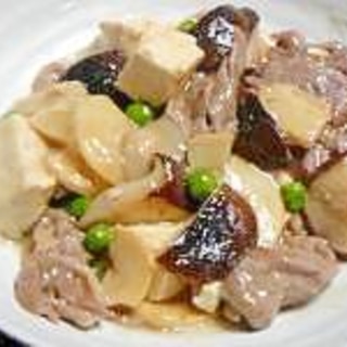 豆腐と豚肉の中華風煮物